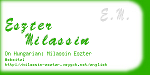 eszter milassin business card